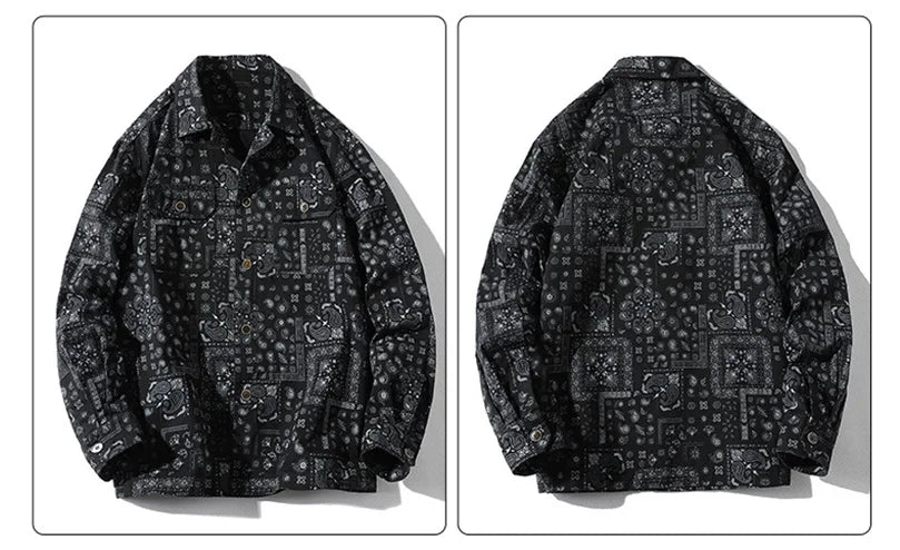 Bandana Paisley Print Button Up - Amplify