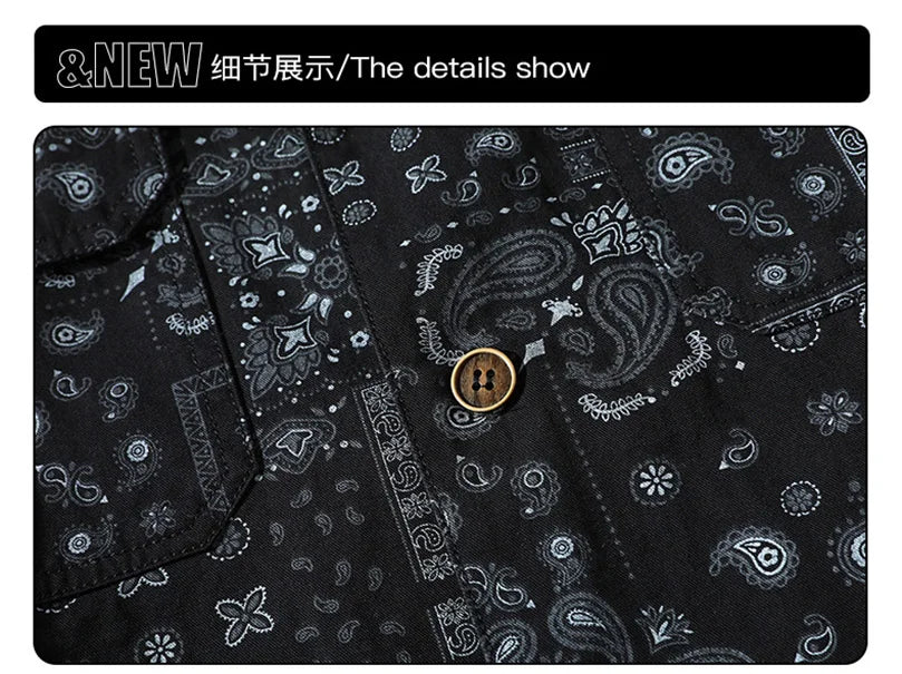 Bandana Paisley Print Button Up - Amplify