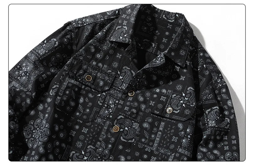 Bandana Paisley Print Button Up - Amplify
