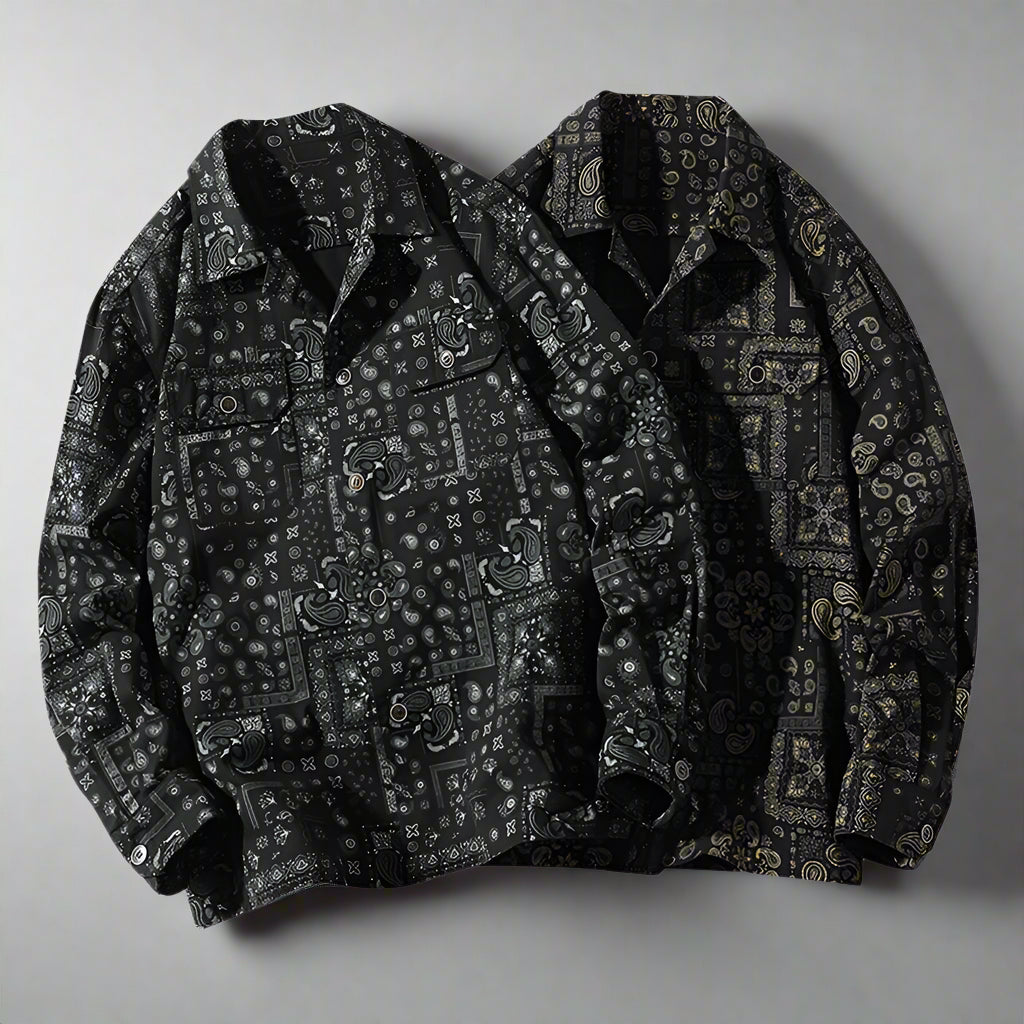 Bandana Paisley Print Button Up - Amplify