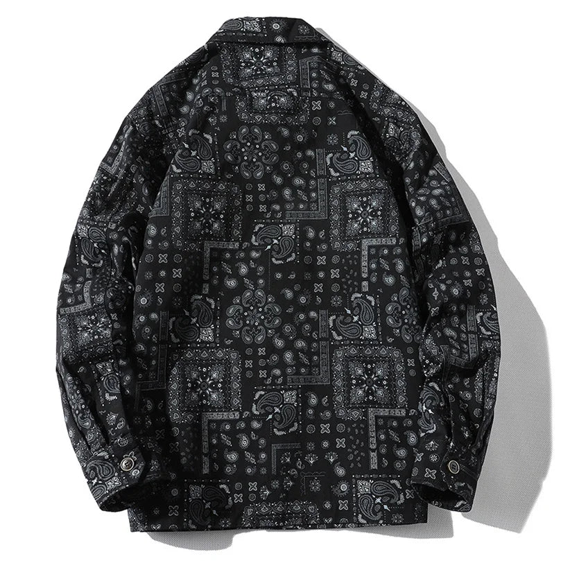Bandana Paisley Print Button Up - Amplify