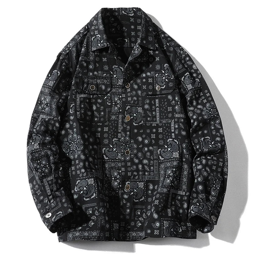 Bandana Paisley Print Button Up - Amplify