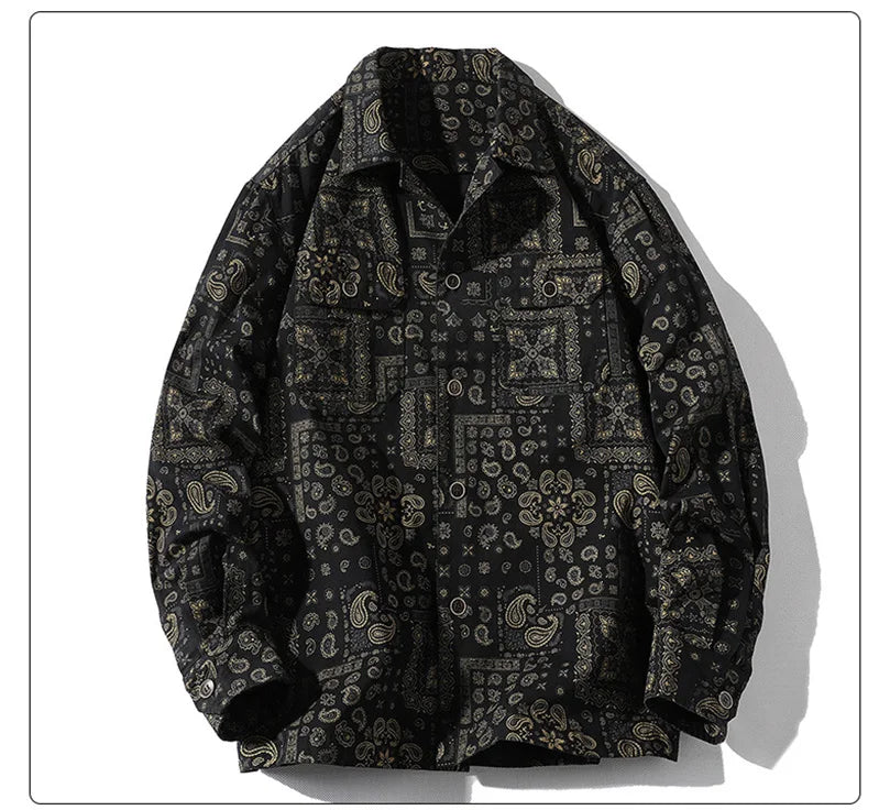 Bandana Paisley Print Button Up - Amplify