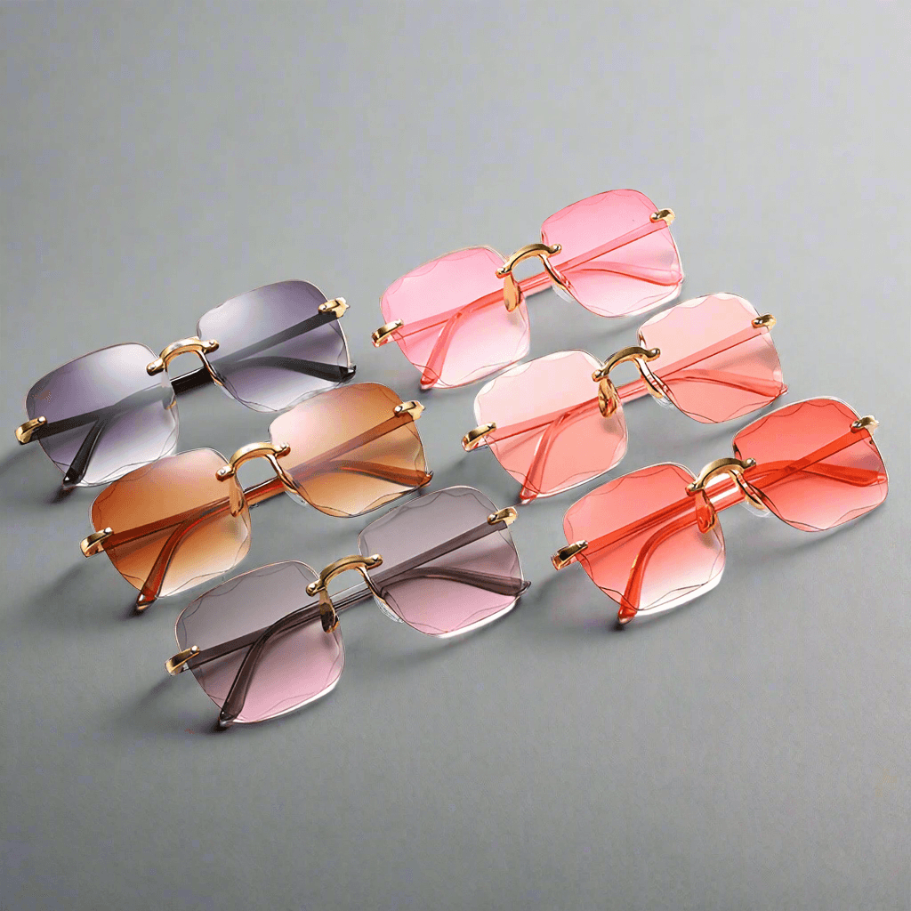 Rimless Designer Alloy Shades