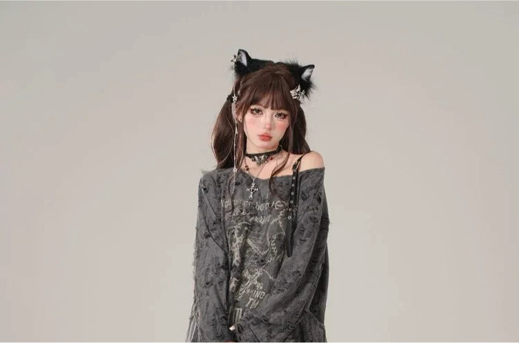 Y2k Gothic Grunge Dark Hollow Harajuku