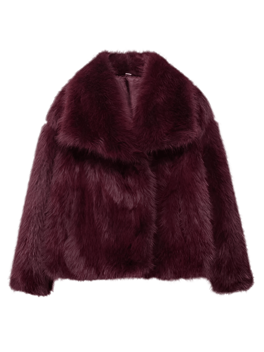Metal Colored Sequin Woven Faux Coat