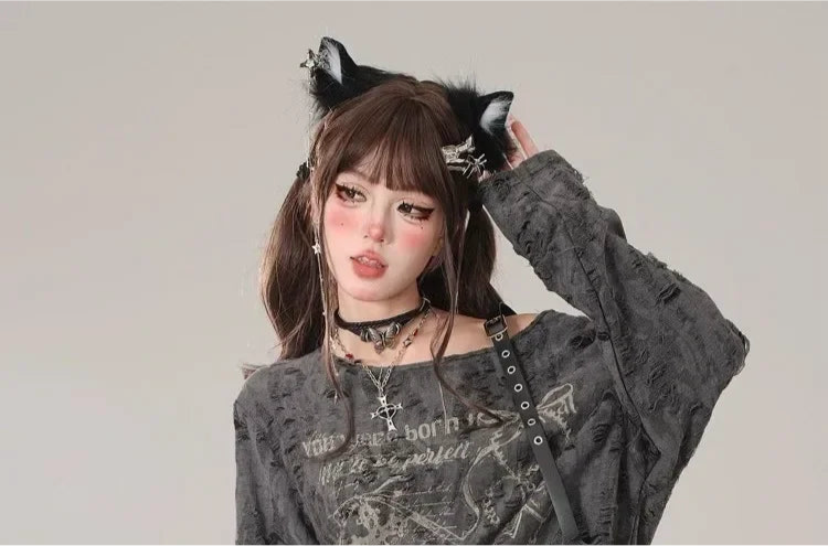 Y2k Gothic Grunge Dark Hollow Harajuku