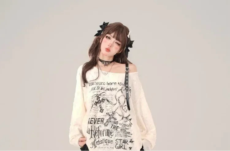 Y2k Gothic Grunge Dark Hollow Harajuku