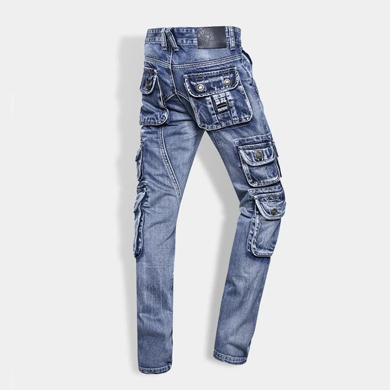Cargo Jeans | Multi Pocket Tactical Denim Pants