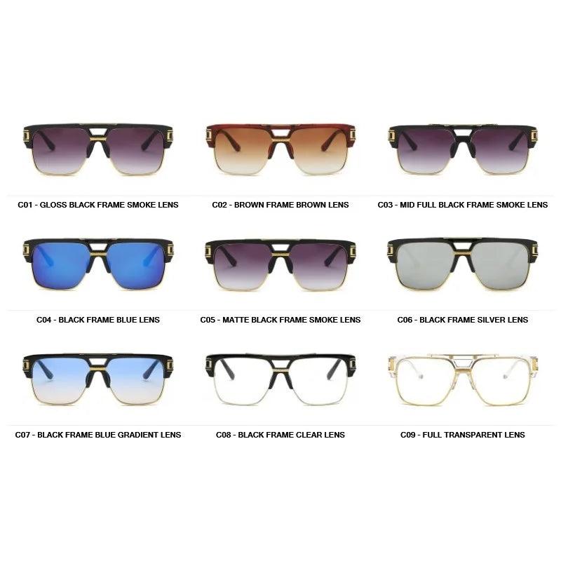 Luxury Vintage Square Designer Shades
