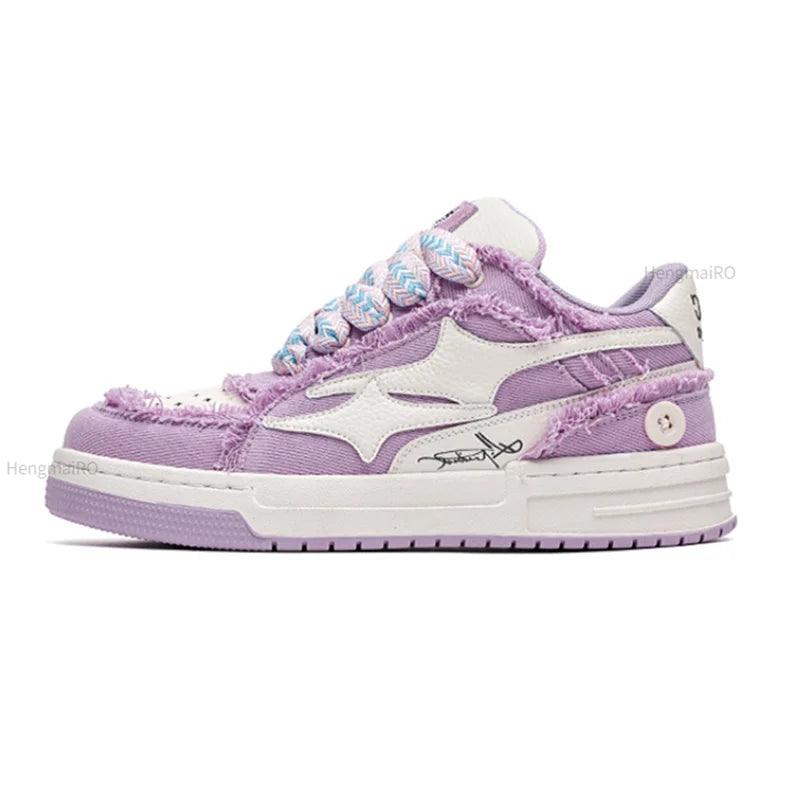 Tennis Retro Y2K Star Skateboard S+ Pueple