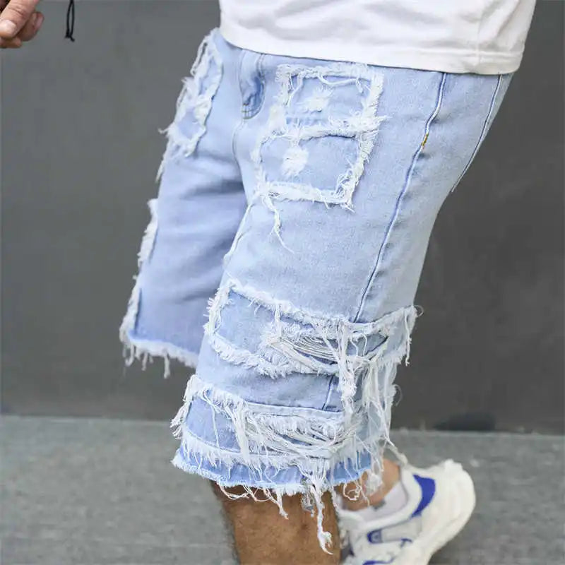 Distressed Loose-Fit Jorts