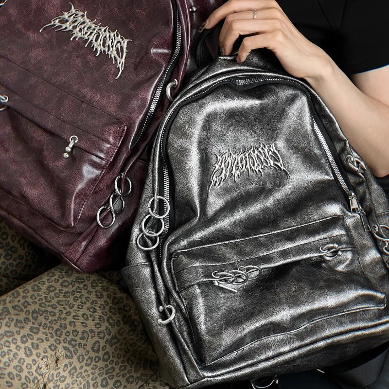 Punk Gothic Backpack Y2k Aesthetic Trendy & Vintage - Amplify