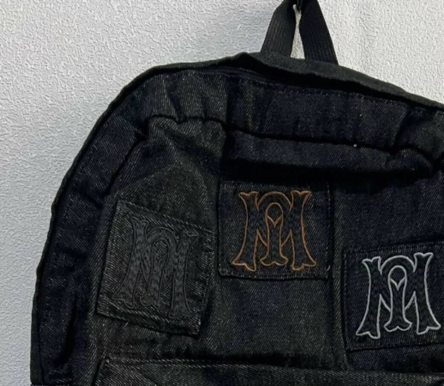 Y2k Aesthetic | All Match Letter Embroidery Backpack Patchwork Vintage Gothic - Amplify