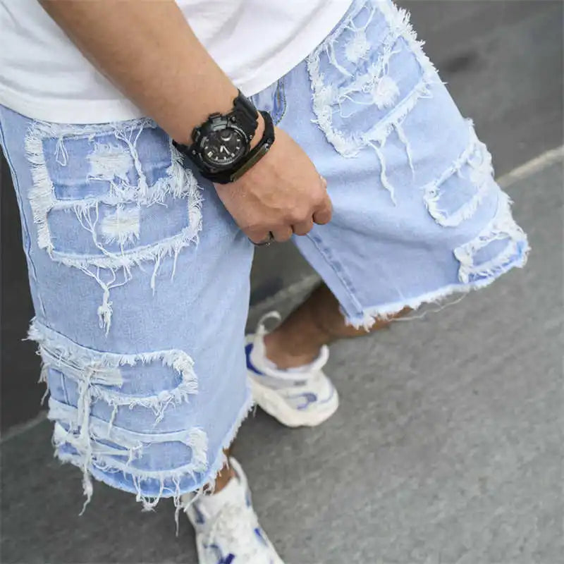 Distressed Loose-Fit Jorts