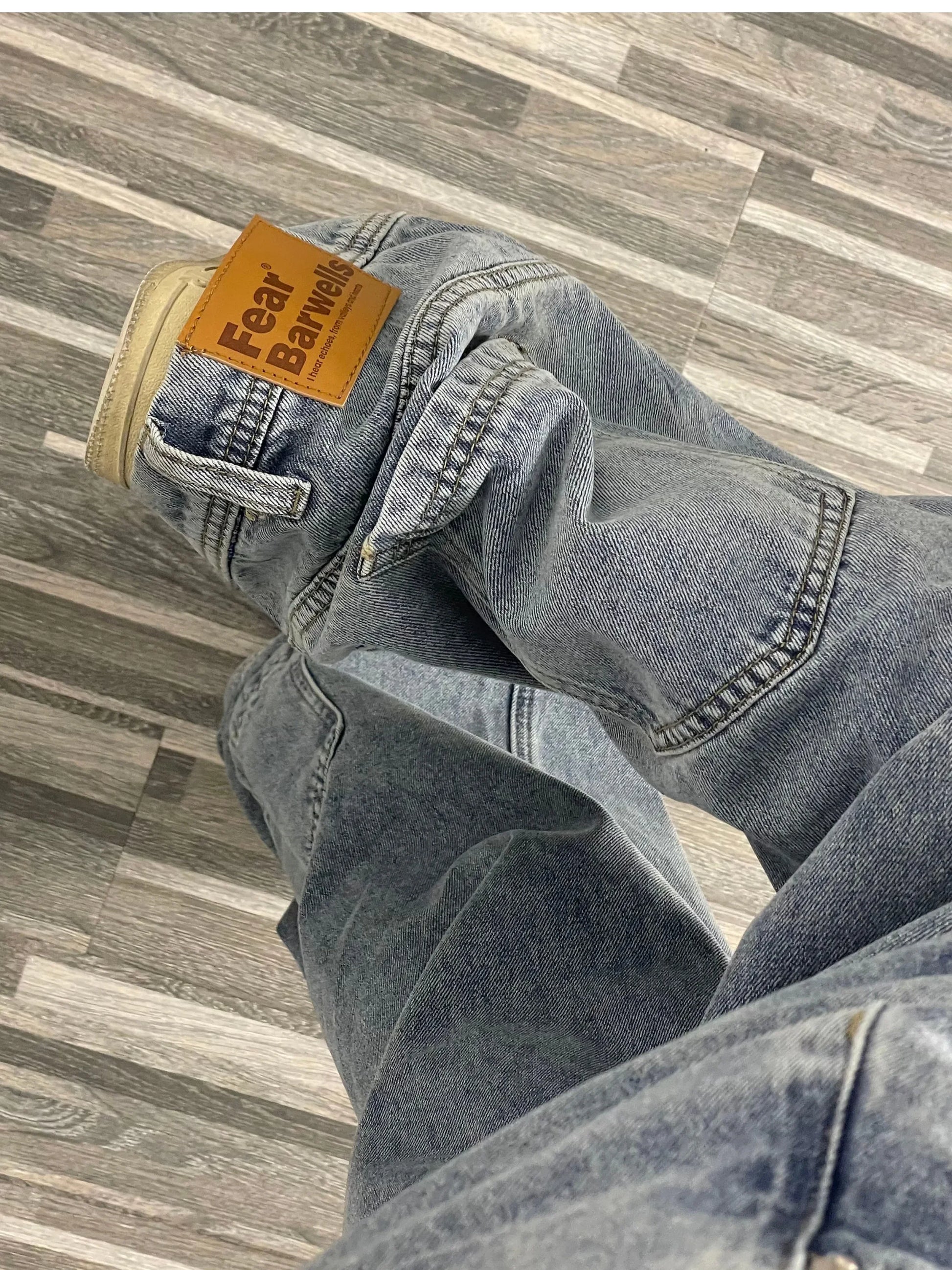 Ins Fashion American Retro Baggy High Waisted Jeans Woman High Street Denim Pants Reversible Trousers Streetwear Loose Jeans