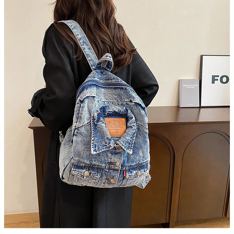 Denim Jacket x Backpack