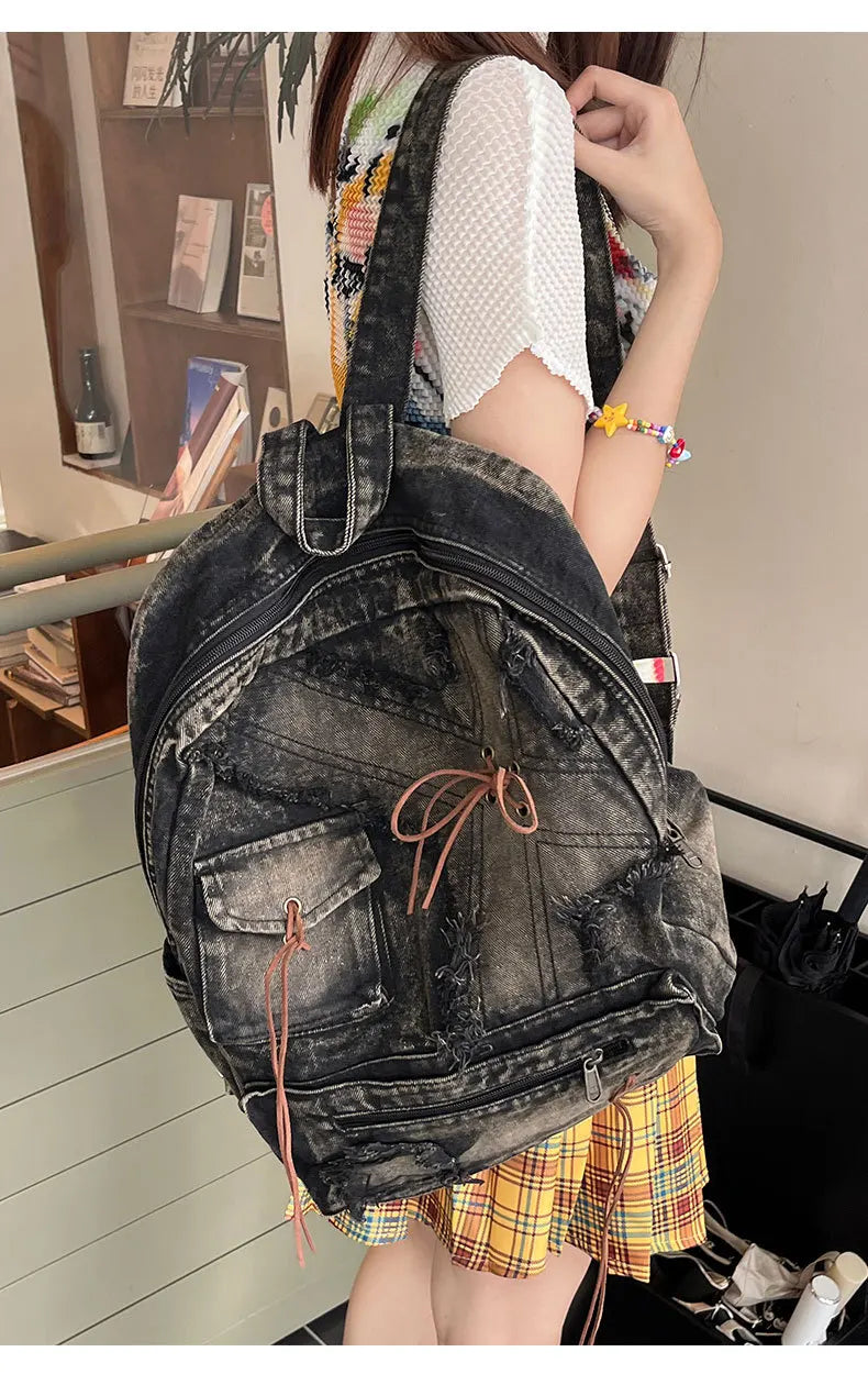 Washed Denim Travel Pack