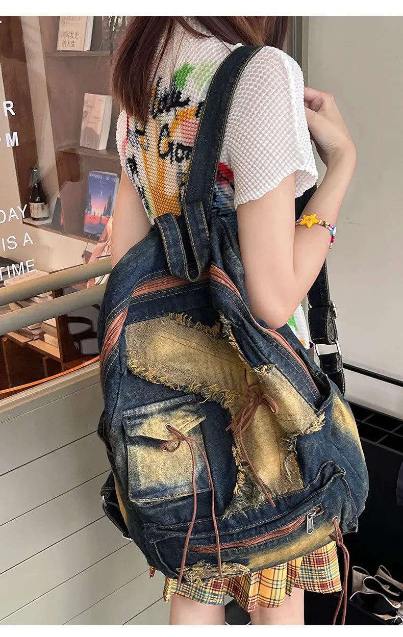 Washed Denim Travel Pack