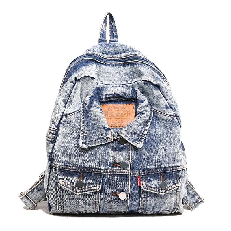 Denim Jacket x Backpack light blue