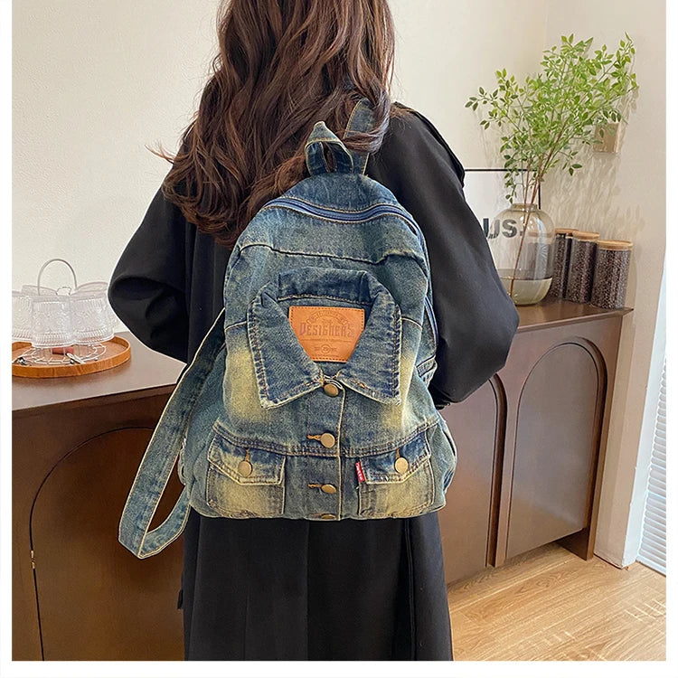 Denim Jacket x Backpack