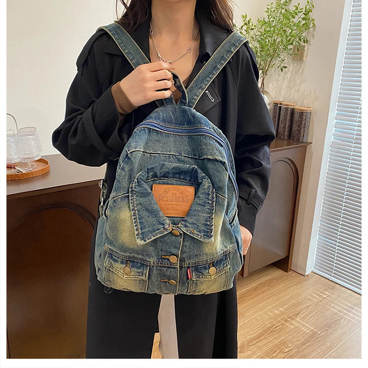 Denim Jacket x Backpack