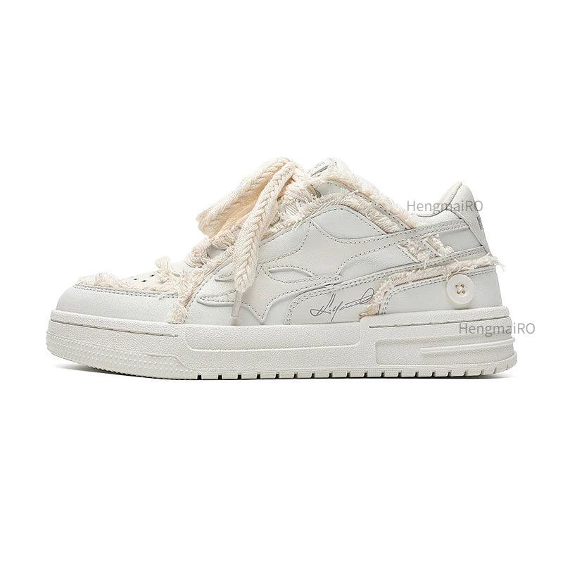 Tennis Retro Y2K Star Skateboard S+ White