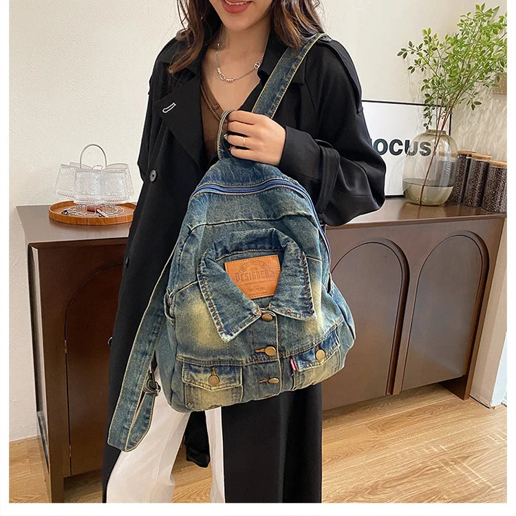 Denim Jacket x Backpack