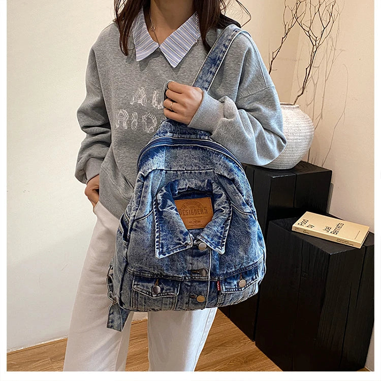 Denim Jacket x Backpack