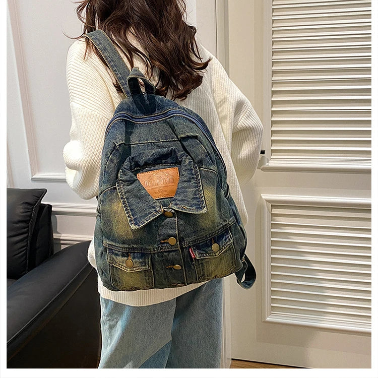 Denim Jacket x Backpack