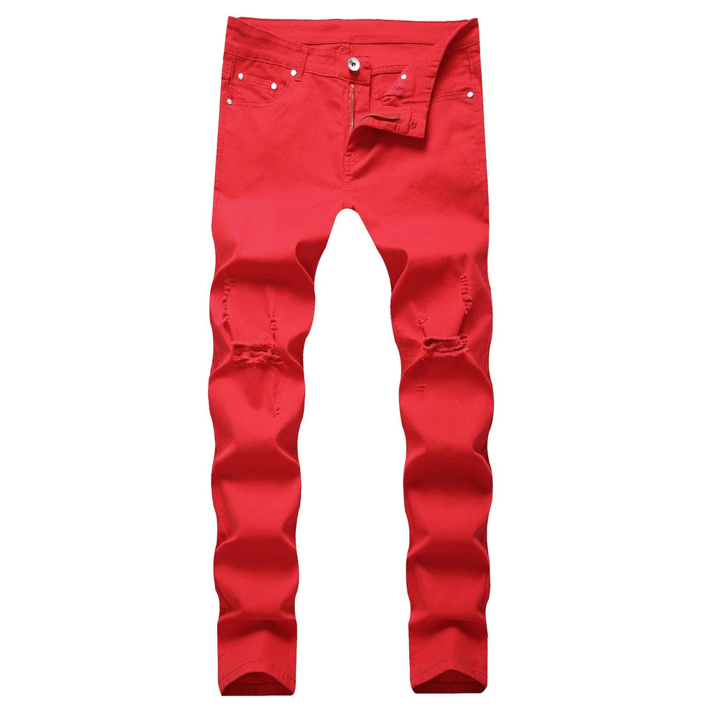 Punk Street Style Ripped Skinny
