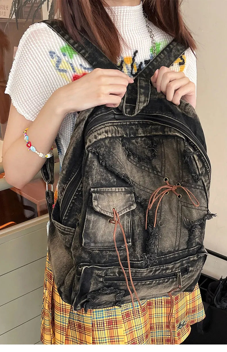 Washed Denim Travel Pack