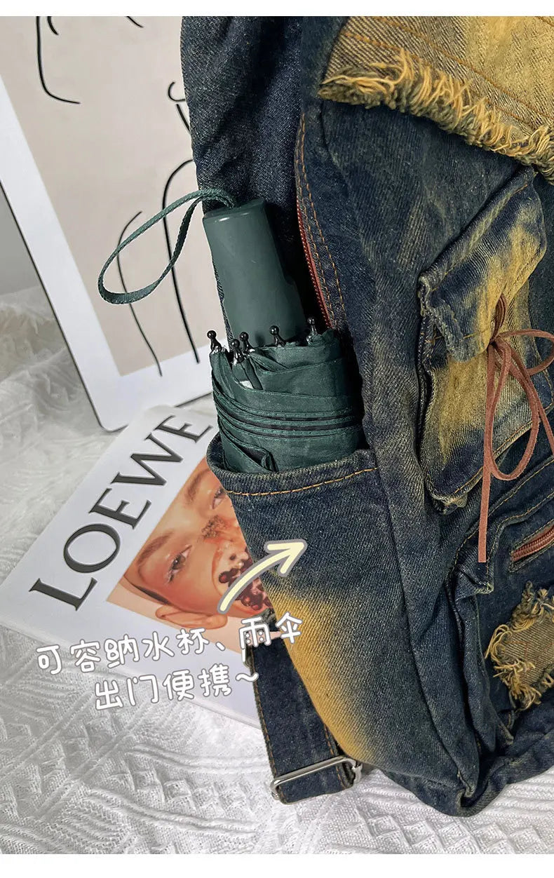 Washed Denim Travel Pack