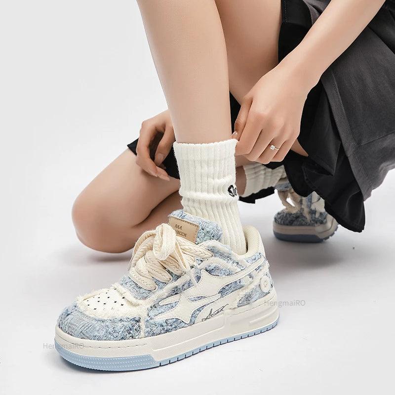 Tennis Retro Y2K Star Skateboard S+