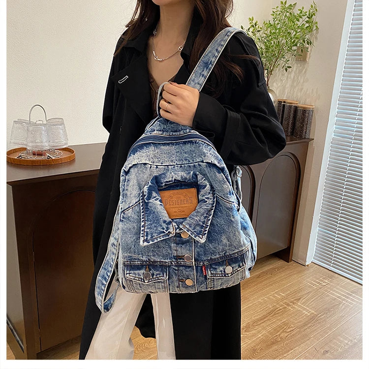 Denim Jacket x Backpack