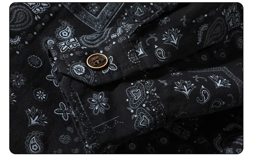 Bandana Paisley Print Button Up