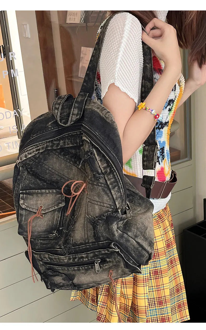 Washed Denim Travel Pack
