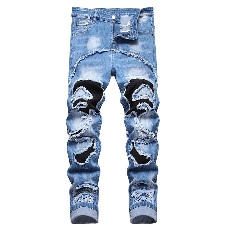 Cuffed Slim Skinny Ripped Denim - Amplify