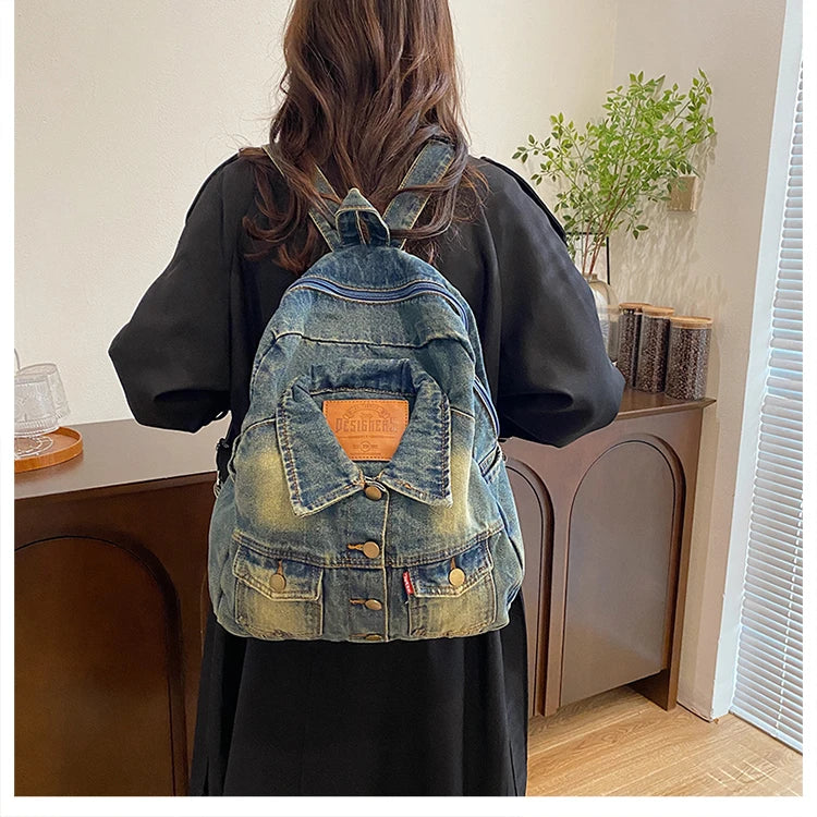 Denim Jacket x Backpack