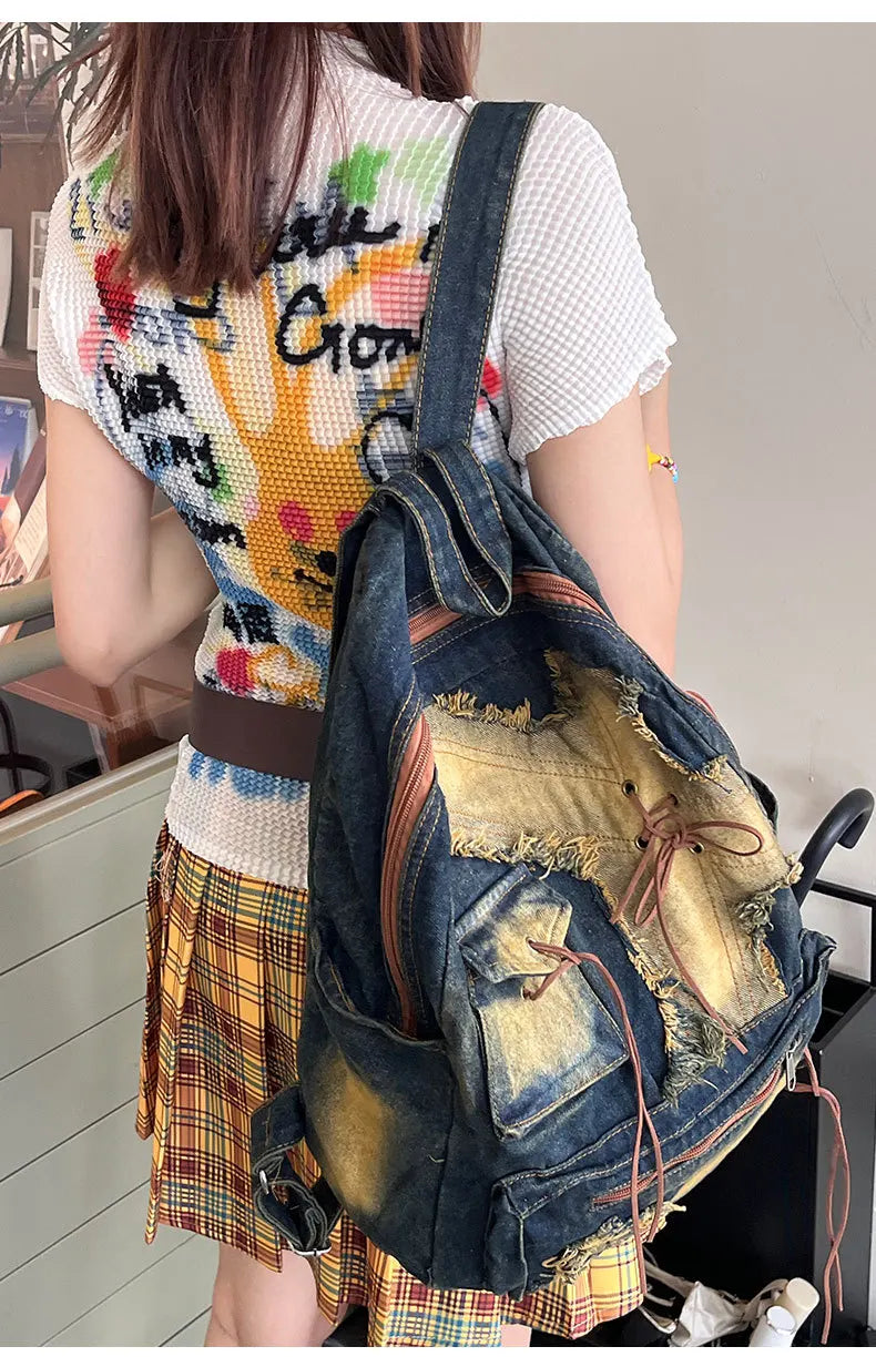 Washed Denim Travel Pack