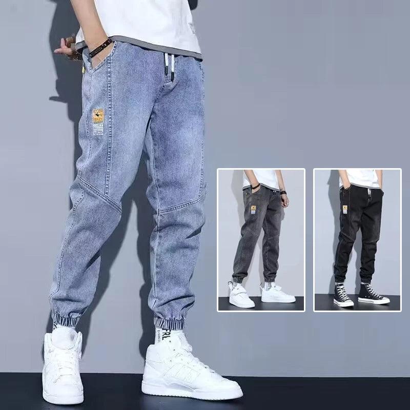 Elastic Tie Up Denim Joggers