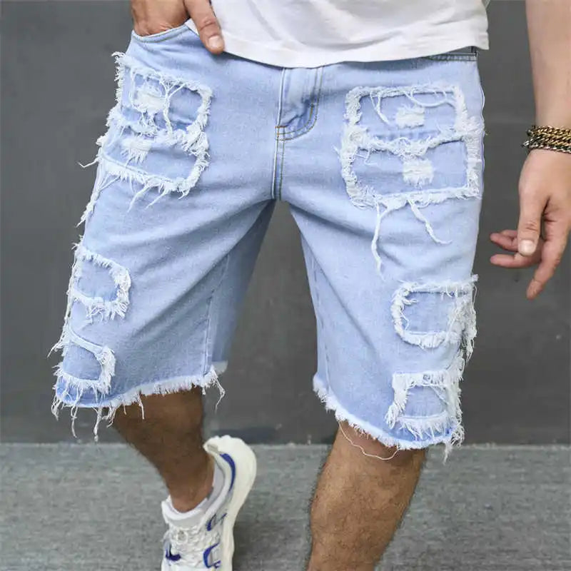 Distressed Loose-Fit Jorts