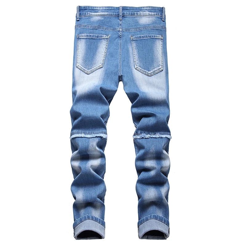 Cuffed Slim Skinny Ripped Denim - Amplify