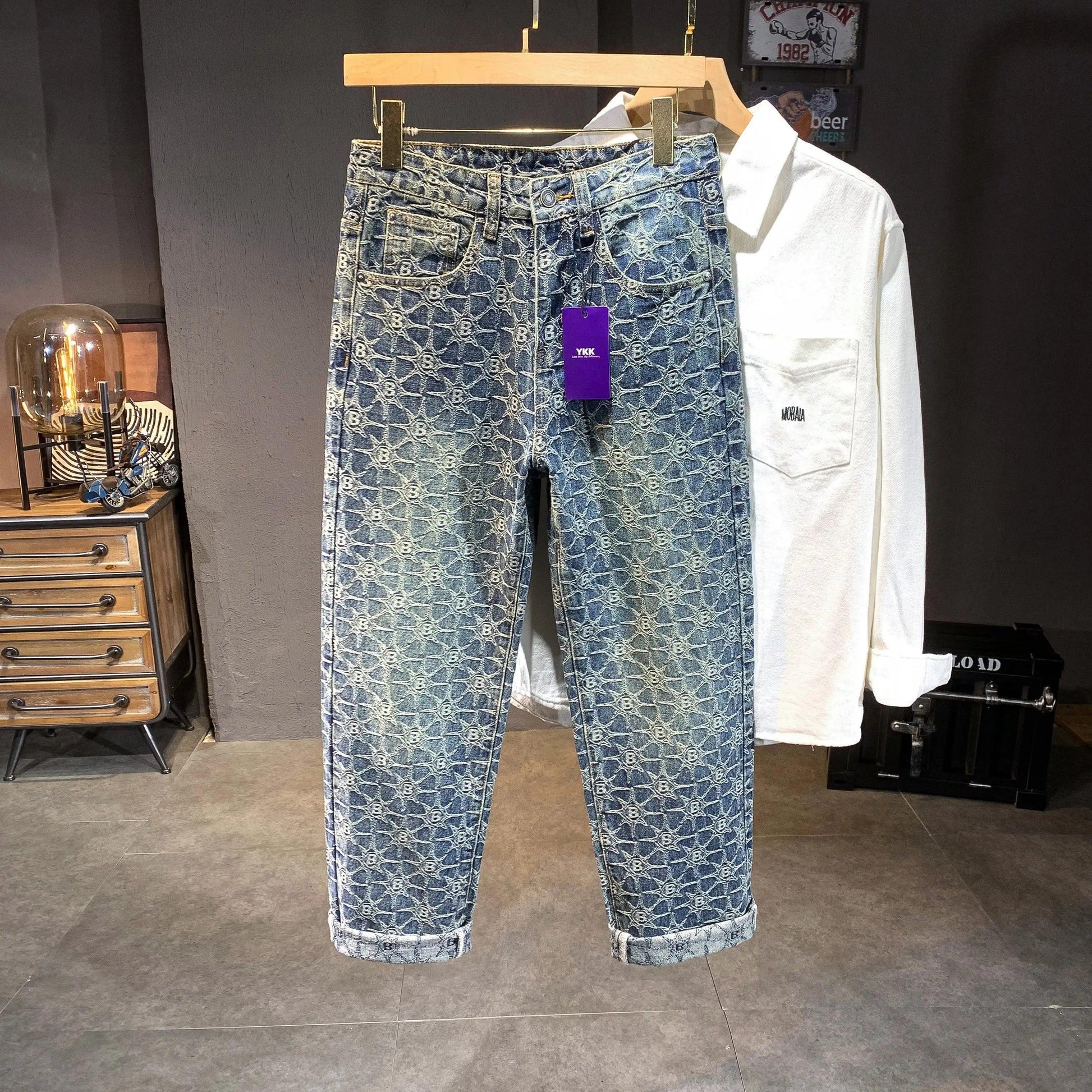 High Street Cuffed Vintage Blues Blue