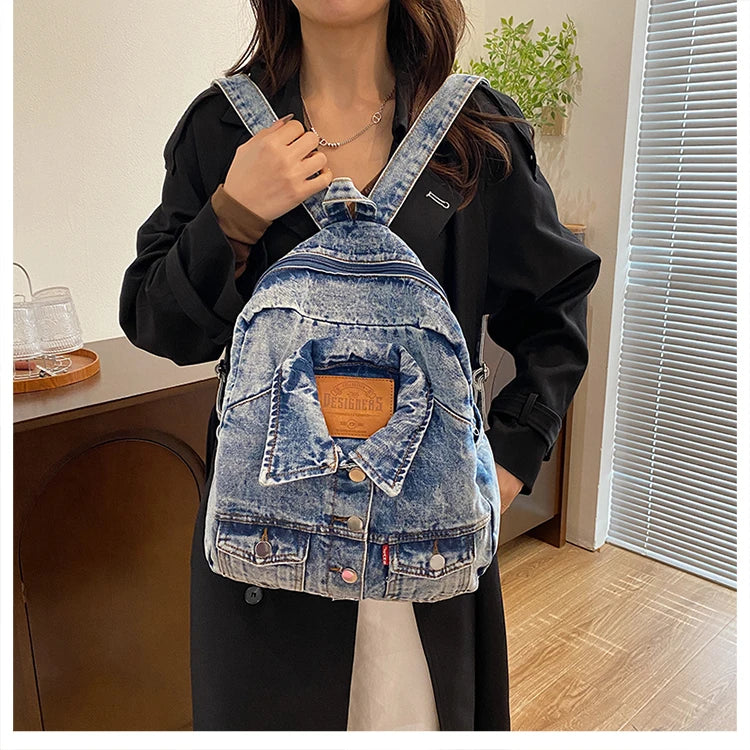 Denim Jacket x Backpack