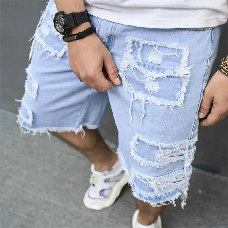Distressed Loose-Fit Jorts