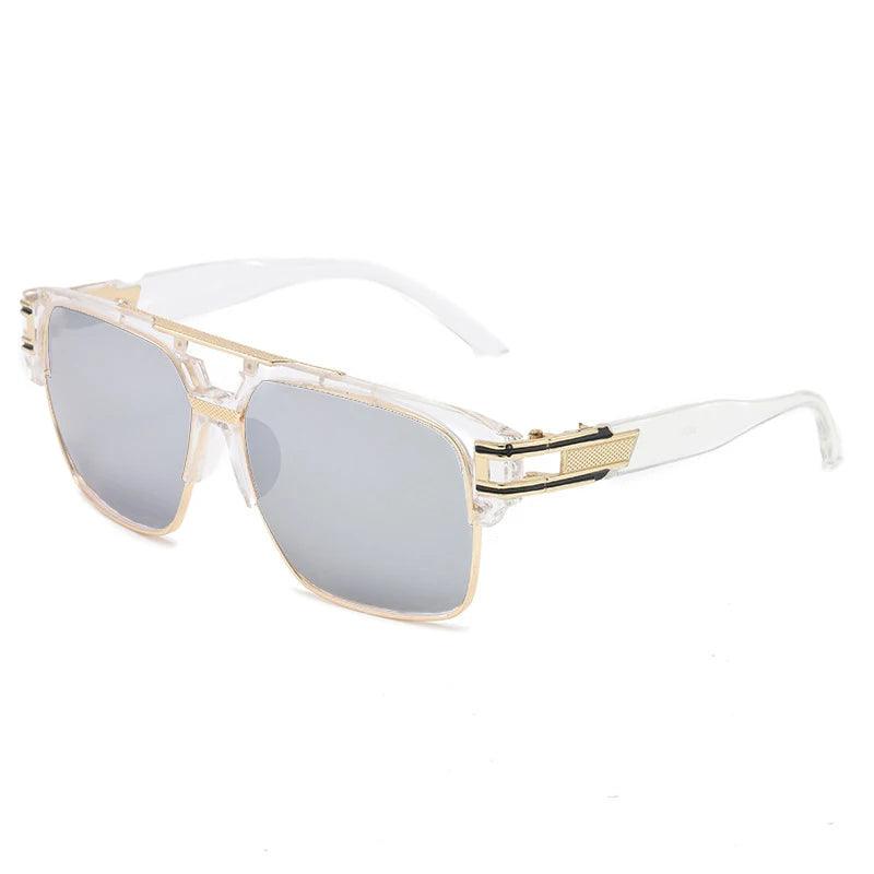 Luxury Vintage Square Designer Shades Mirror Lens MERCELYN